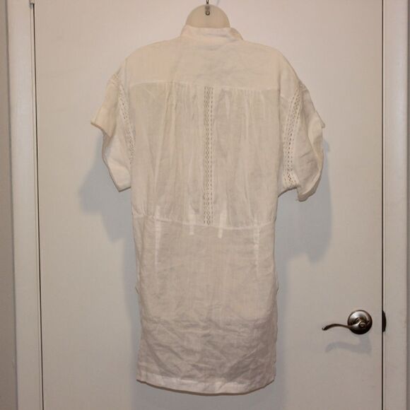 Frame White Twisted Pleat Mini DressWomen Size Medium - Picture 10 of 15